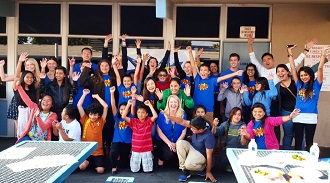 Group photo of Team Kid POWER in Orange County, California