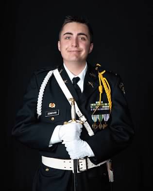 Gabe dressed in ROTC uniform at graduation