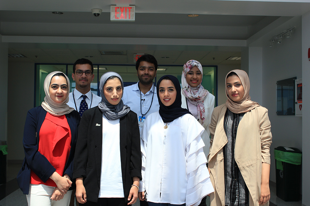 Students from the Khalifa University of Science, Technology & Research and the Higher Colleges of Technology in the United Arab Emirates.