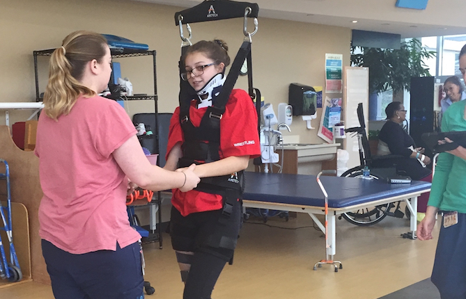 150 Years Stronger Patient Story Blaire working with her nurse at Children's National
