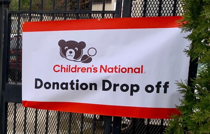 CN Donation droop off sign