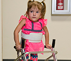 Little girl with spina bifida