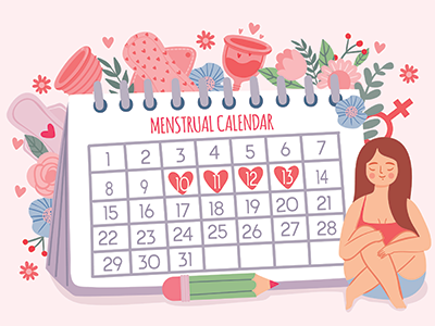 illustration of menustral calendar