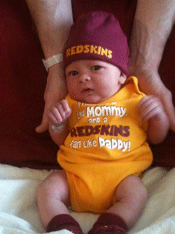 Jake in Redskins outfit