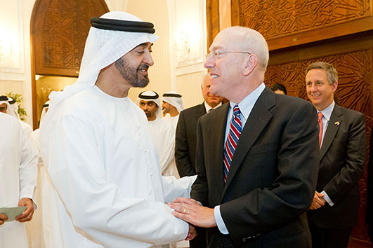 Sheikh Zayed Institute member with Dr. Newman